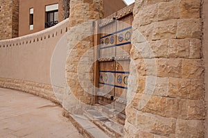 Beautiful carved door in Riyadh, Saudi Arabia