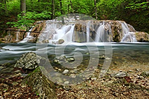 Beautiful cascade in the mountain