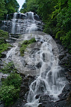 Beautiful cascading waterfalls at Amicalola waterfalls in Georgia