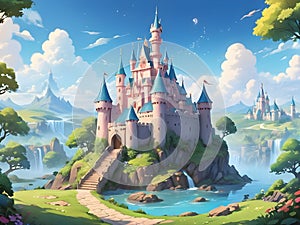 Beautiful castle in dreamland