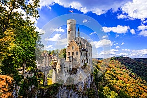 Beautiful castle of Germany,Lichtenstein old castle.