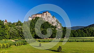 Beautiful castle Oravsky Podzamok near Dolny Kubin in Slovakia