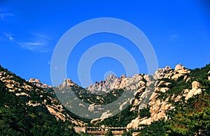 The beautiful castle peak under the blue sky