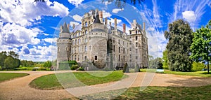 beautiful castles of France - Chateau de Brissac , famous Loire valley Unesco heritage site