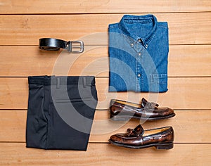 Beautiful casual men fashion and clothes set