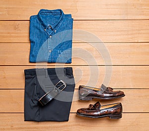 Beautiful casual men fashion and clothes set