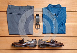 Beautiful casual men fashion and clothes set