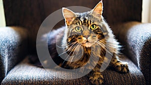 beautiful cat with long hair