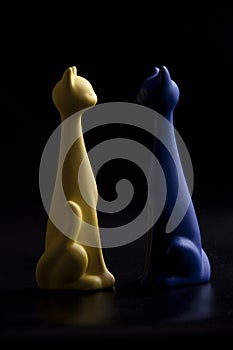 Beautiful cat night dating sculpture