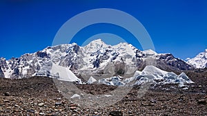 Beautiful Cathedral peak from Urdukas camp site on the way to K2 base camp,Skardu,Gilgit,Pakistan photo