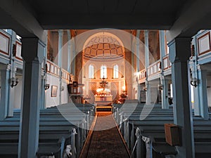 Beautiful catholic church inside, Lithuania