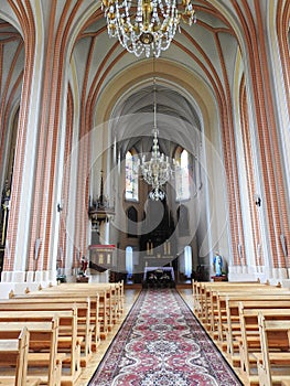 Beautiful catholic church inside, Lithuania photo