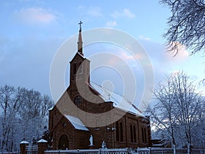 Beautiful catholic church in Silute town, Lithuania