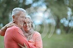 Beautiful caucasian elderly couple