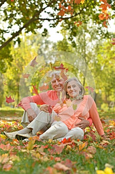 Beautiful caucasian elderly couple