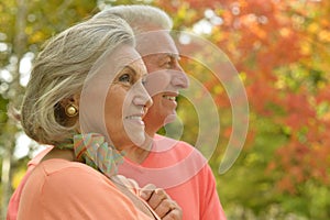 Beautiful caucasian elderly couple