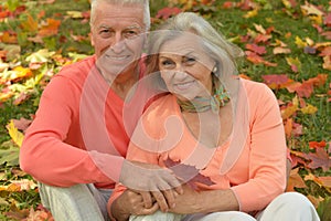 Beautiful caucasian elderly couple