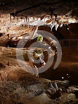 Beautiful cave reflexion in France