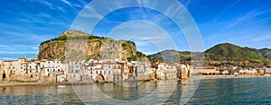 Beautiful Cefalu on Tyrrhenian coast of Sicily, Italy