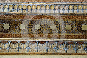 Beautiful ceiling of Chehel Sotoun Palace in Isfahan,Iran.