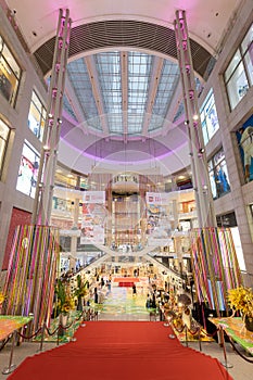 Pavilion graphic shopping mall ceiling