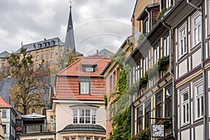 Beautiful center of the old town of picturesque Blankenburg in the Harz