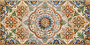 Ceramic tile bathroom wall decor