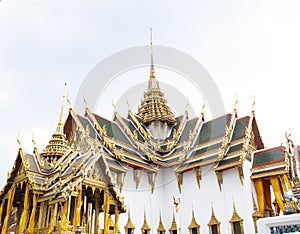 Beautiful Chakri Maha Prasat Throne Hall at Grand palace, Wat pr