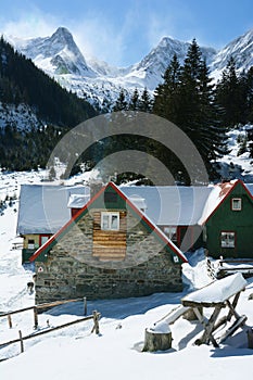 Beautiful chalet in Fagaras mountains.