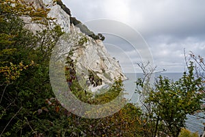 Beautiful chalk cliffs at Mons Klint in Denmark