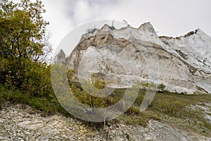 Beautiful chalk cliffs at Mons Klint in Denmark