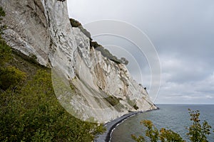 Beautiful chalk cliffs at Mons Klint in Denmark