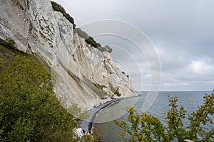 Beautiful chalk cliffs at Mons Klint in Denmark