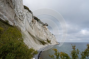 Beautiful chalk cliffs at Mons Klint in Denmark