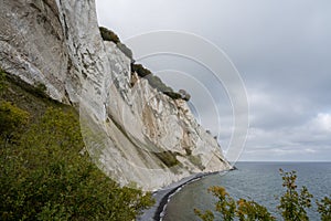 Beautiful chalk cliffs at Mons Klint in Denmark