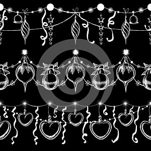 Beautiful Chalkboard Garland Christmas Patterns