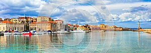 Beautiful Greece series - picturesque old town of Chania. Crete photo