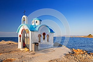 Beautiful chapel on the coast of Crete