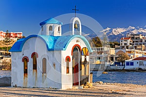 Beautiful chapel on the coast of Kato Galatas on Crete