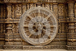 Beautiful chariot Wheel, Konark Sun Temple, Orissa