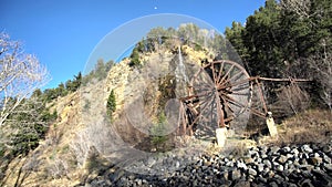 The beautiful Charlie Tayler Water Wheel at Idaho Springs