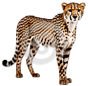 A beautiful Cheetah isolated on white background with png file (with transparent background) attached