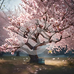 Beautiful cherry blossom tree - ai generated image