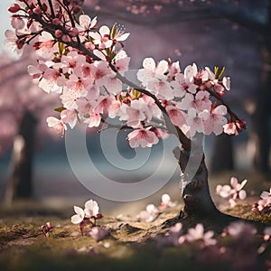 Beautiful cherry blossom tree - ai generated image