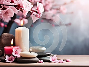 beautiful cherry blossom in wellness center
