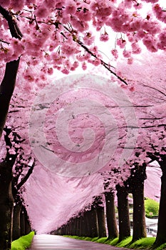 A beautiful cherry blossoms tree, natural and beauty, natire view, printable photo