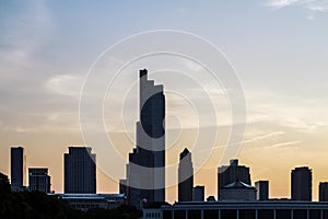 Beautiful Chicago skyline at dawn