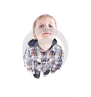 Beautiful child watching funny