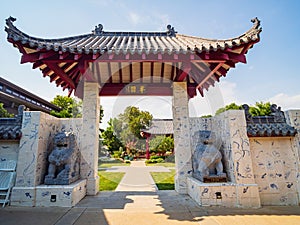 Beautiful Chinese building in Botanica, The Wichita Gardens