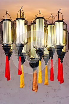 Beautiful chinese lamp on ceiling